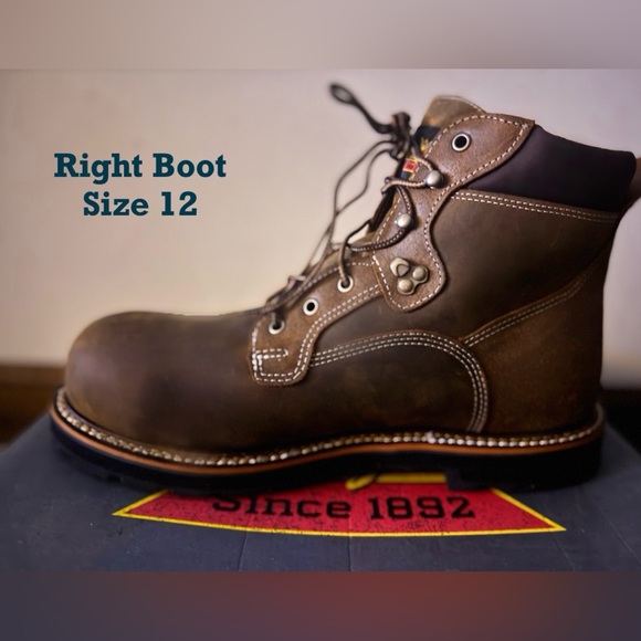 NEW Thorogood Waterproof Composite Toe Men’s Work Boots- Diff Sizes! L 13 / R 12 - Picture 8 of 16